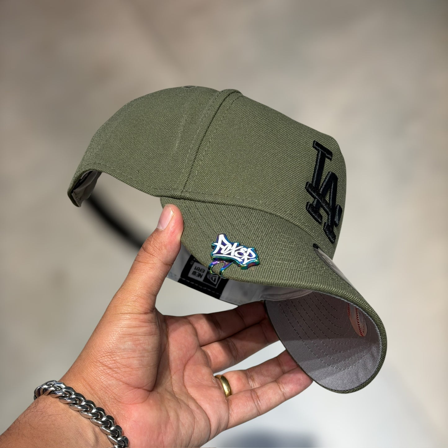 9FORTY A FRAME LA DODGERS OLIVE GREEN BLACK LOGO