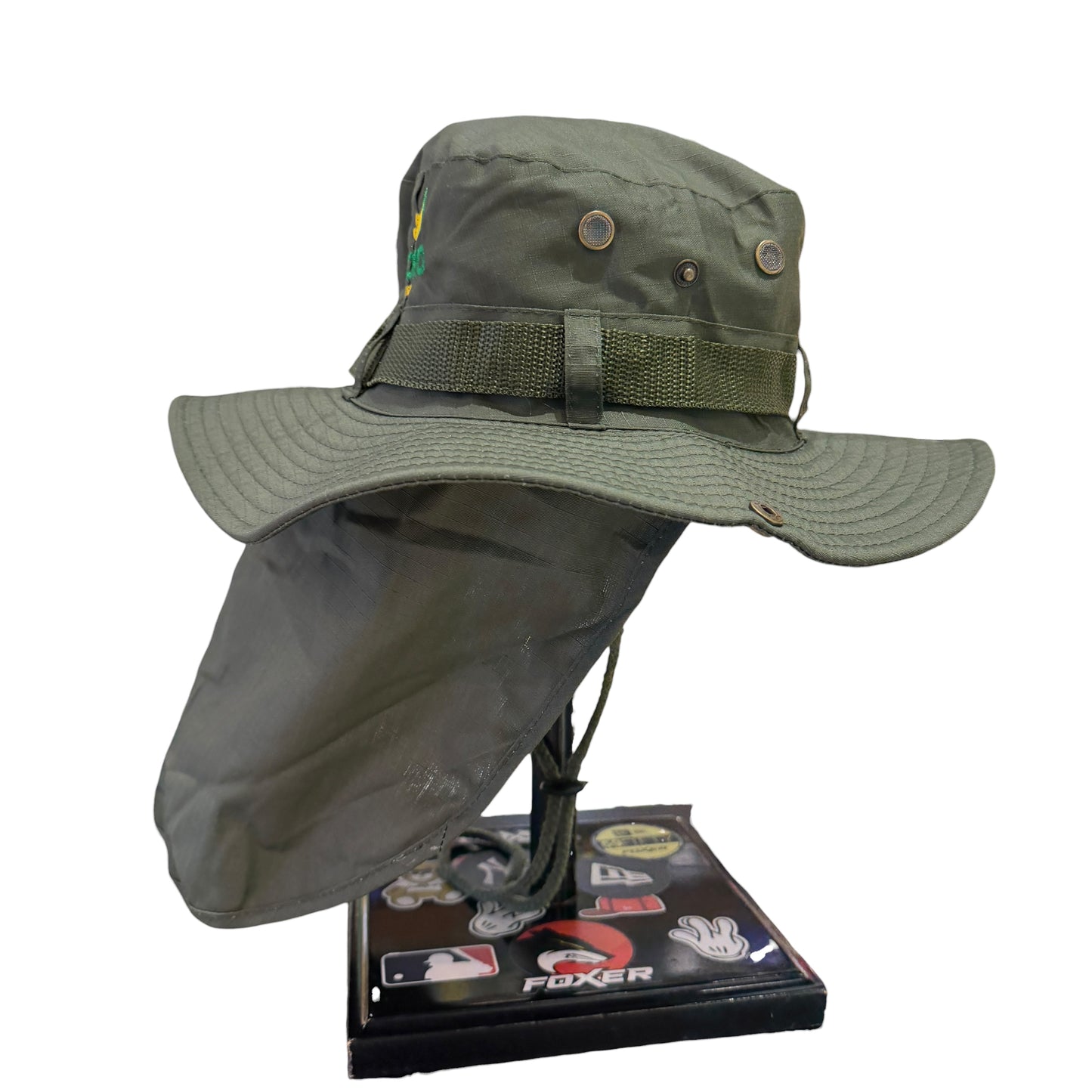 Sombrero cubre nuca verde oscuro