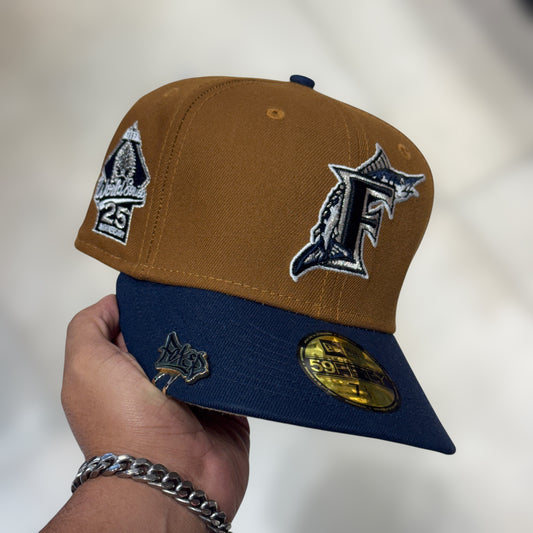 59FIFTY MARLINS BROWN BLUE VISOR 1997