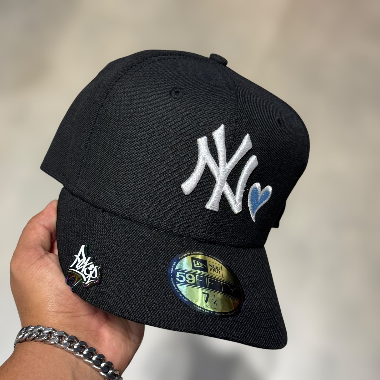 59FIFTY NY YANKEES NAVY SKYBLUE HEART