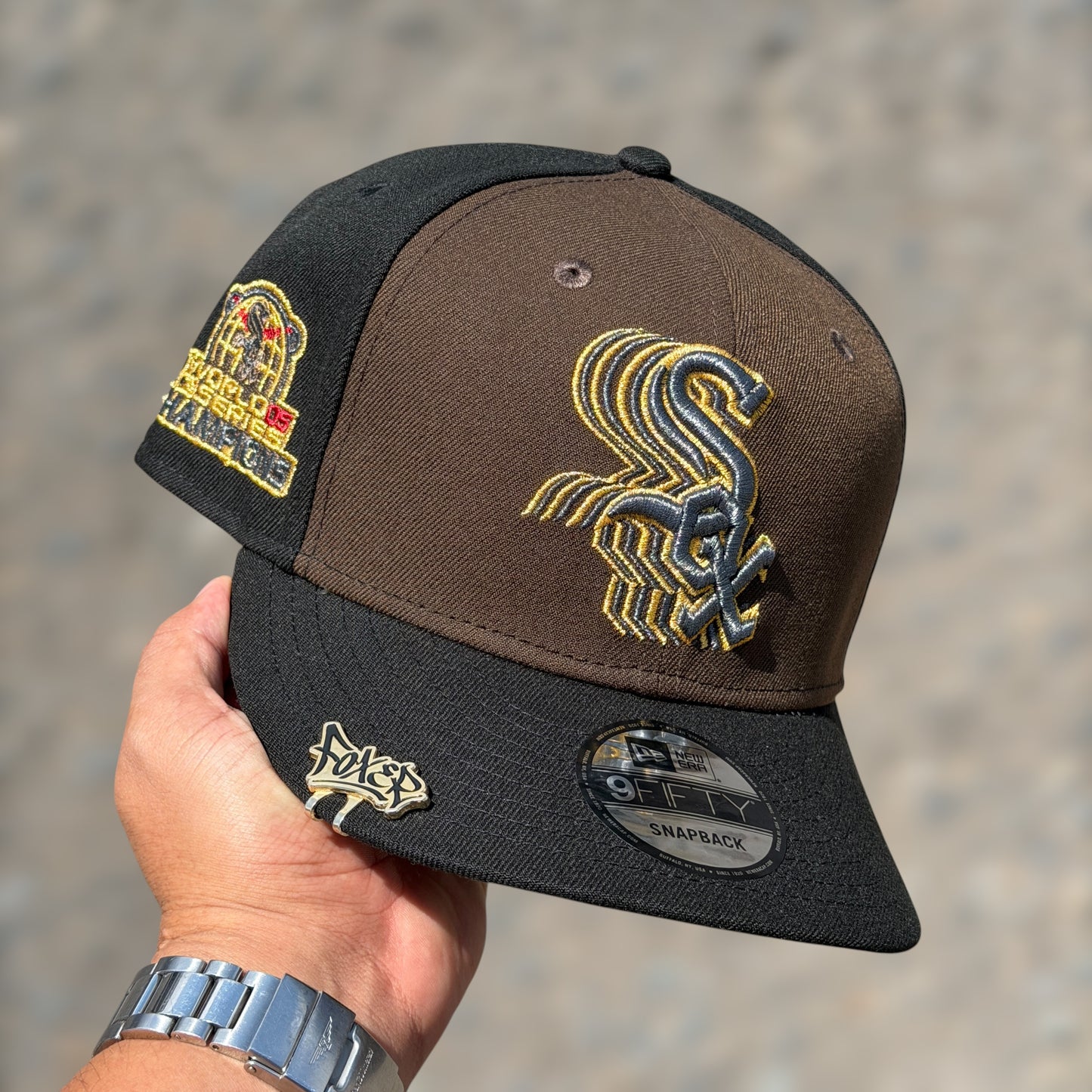 9FIFTY CHICAGO WHITE SOX BLACK BROWN WS