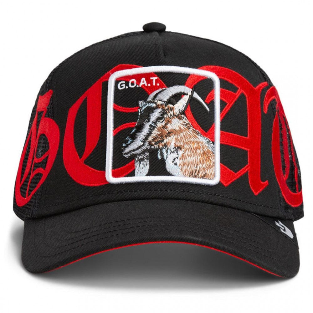 GOORIN BROS GOAT BLACK RED LETTER