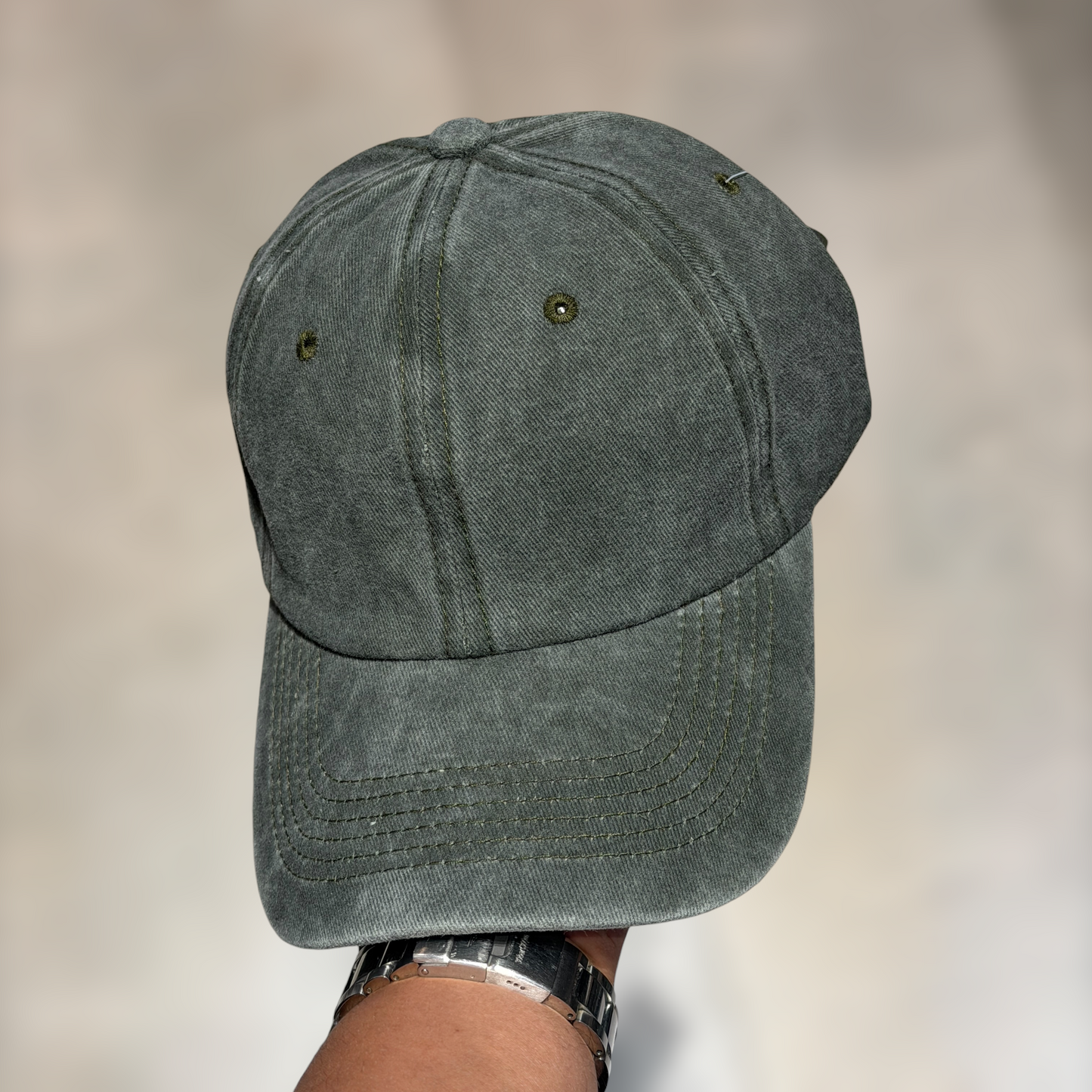 GORRA WASHED DARK GREEN para bordados