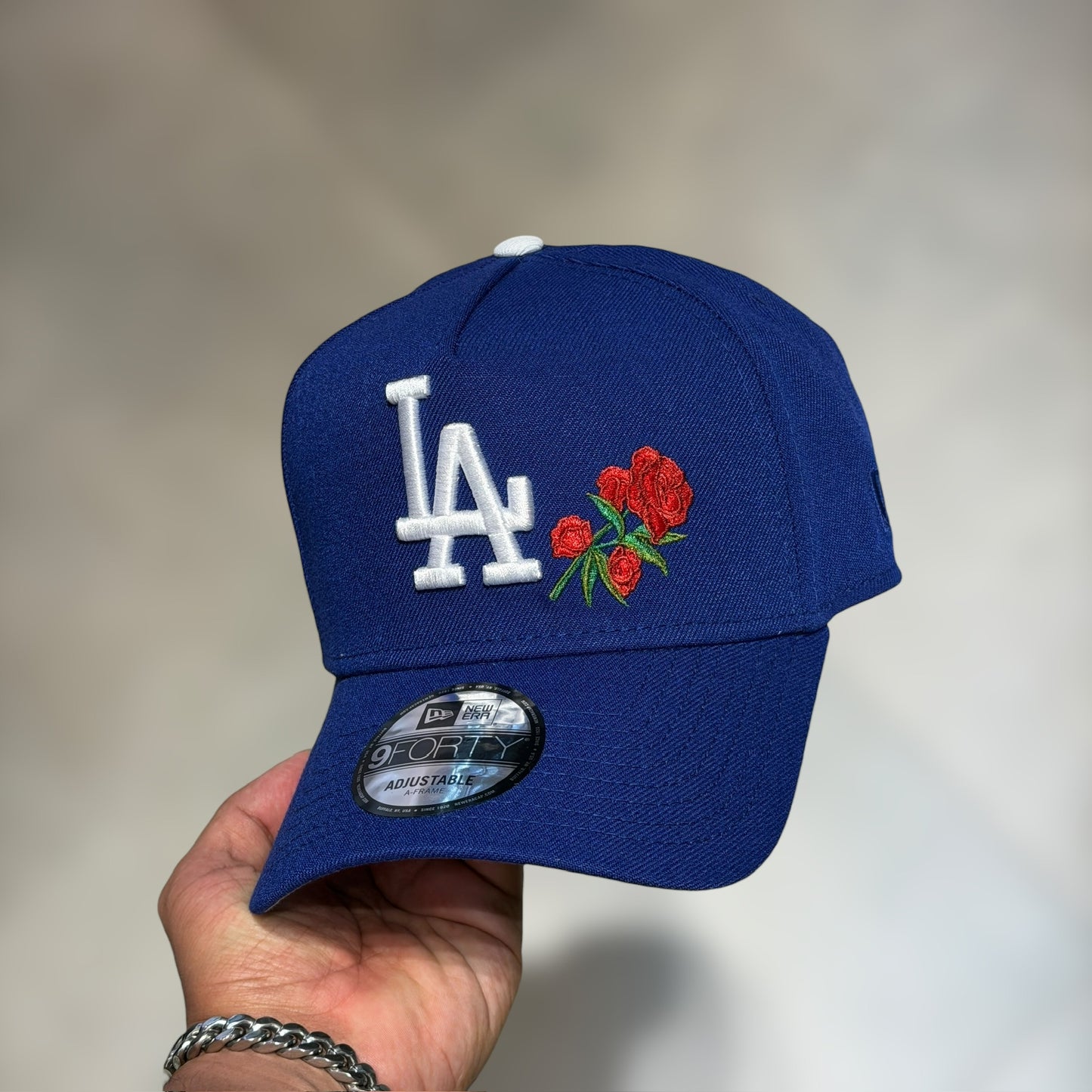 9FORTY A FRAME LA DODGERS ROYAL BLUE WS 2024 ROSE PATCH