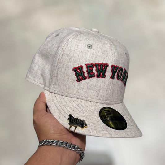 59FIFTY NEW YORK LETTER LOGO BEIGE UNDERVISOR FIELTRO