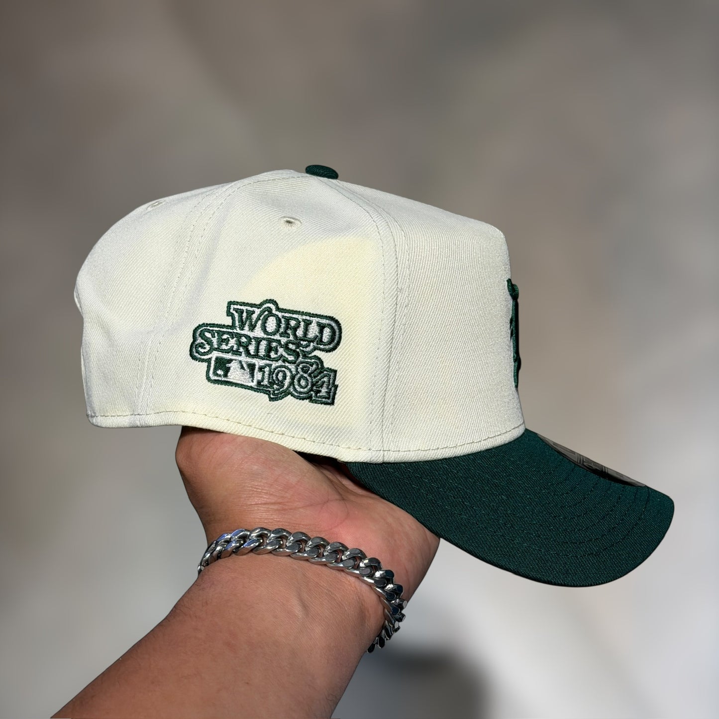 9FORTY A FRAME DETROIT TIGER BEIGE VISOR DARK GREEN