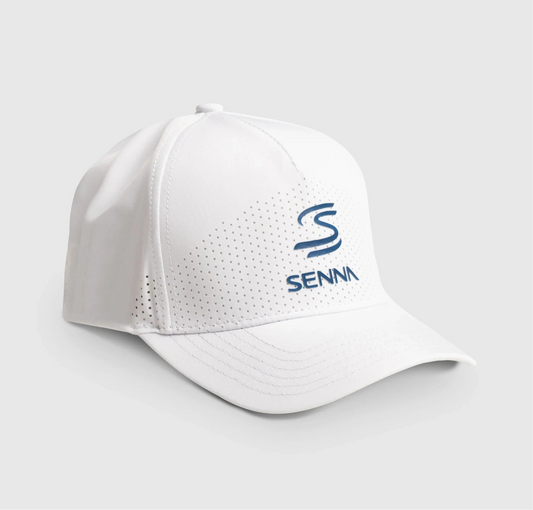 Ayrton Senna F1 white hat