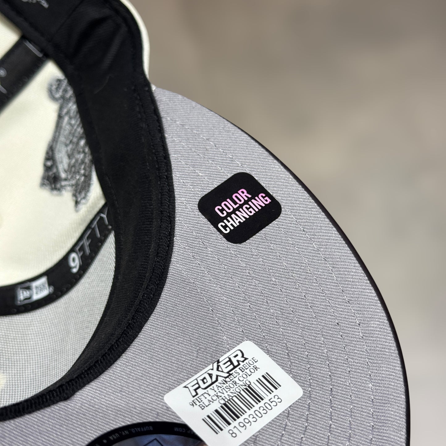 9FIFTY COLOR CHANGING NY YANKEES WHITE BLACK VISOR WS 1996