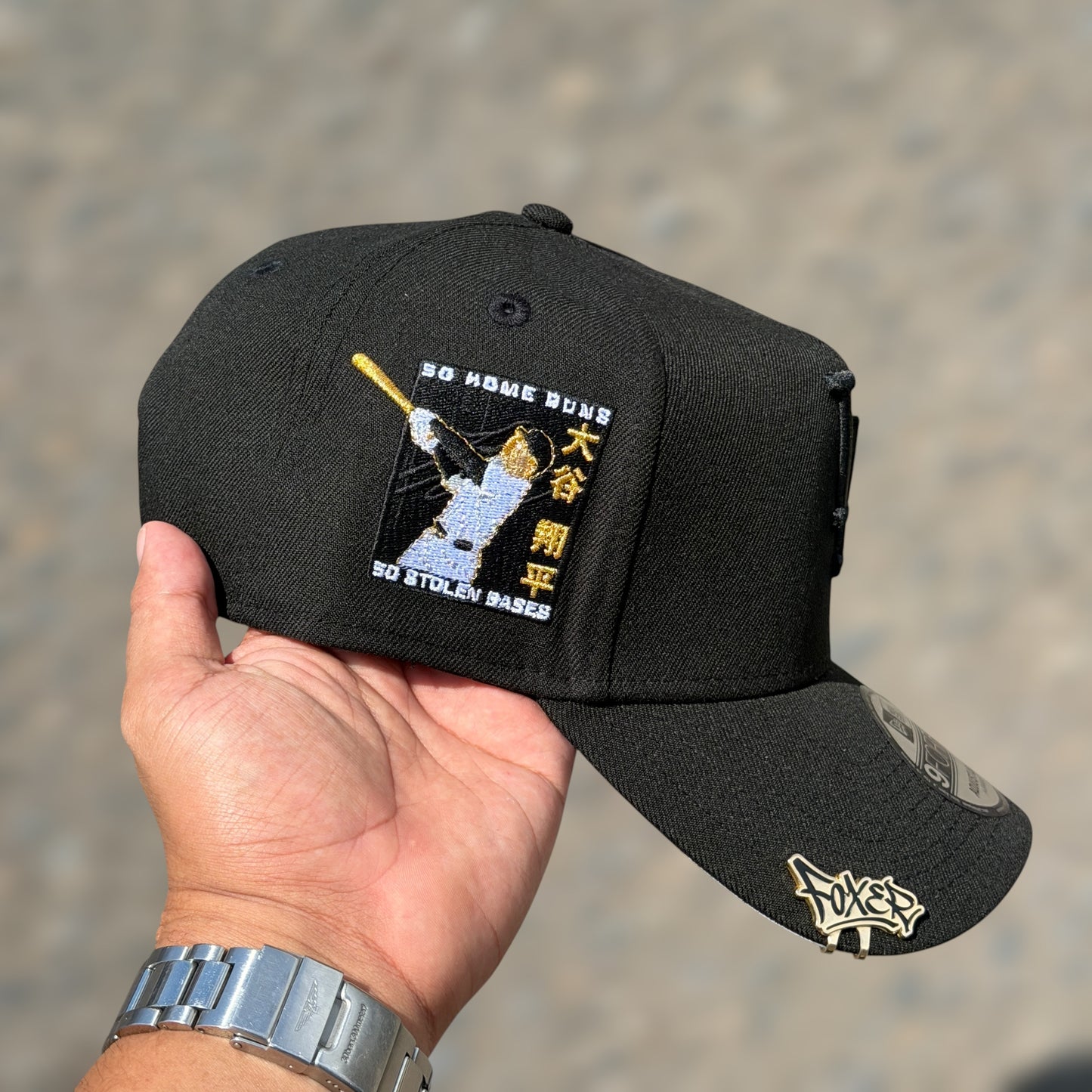 9FORTY LOS ANGELES DODGERS BLACK ON BLACK GOLD FLOWER