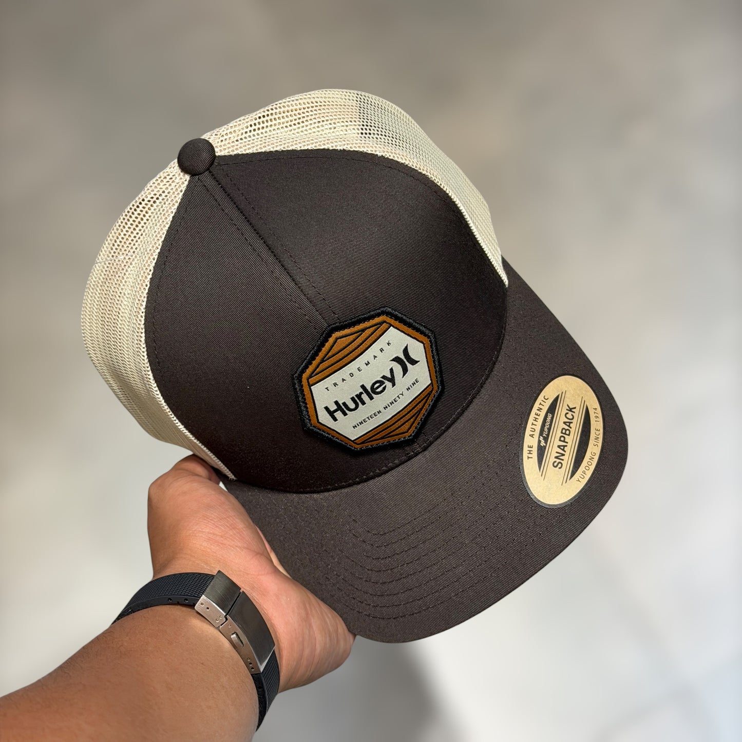 Hurley trucker trademark brown