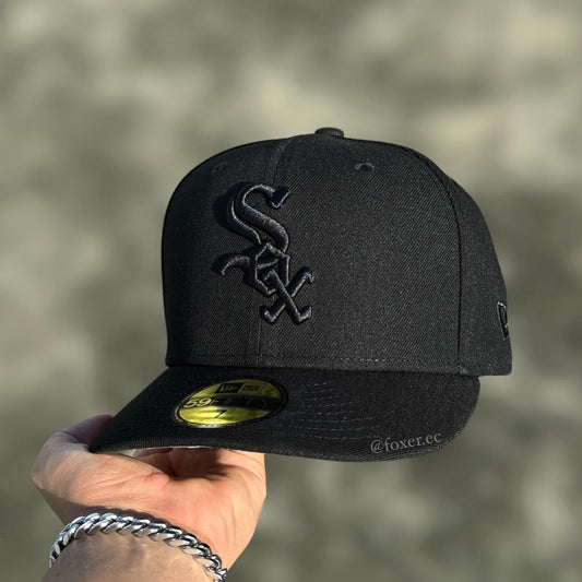 59FIFTY WHITE SOX BLACK ON BLACK