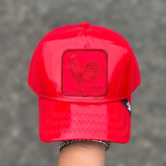 GOORIN BROS COCK RED LEATHER