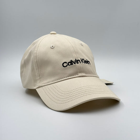 CALVIN KLEIN BEIGE BLACK LOGO LETTER