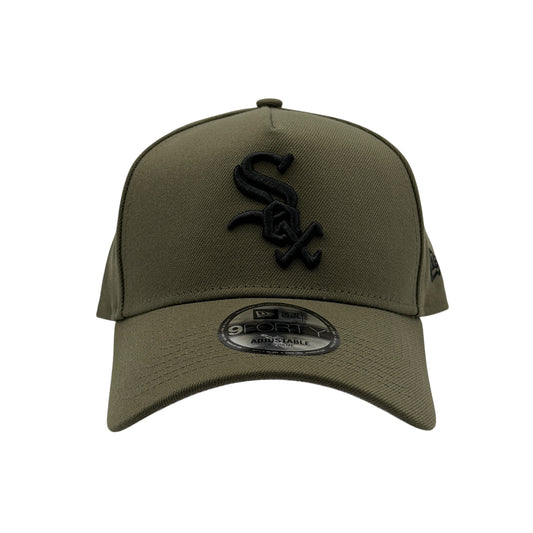 9FORTY A FRAME WHITE SOX OLIVE GREEN BLACK LOGO