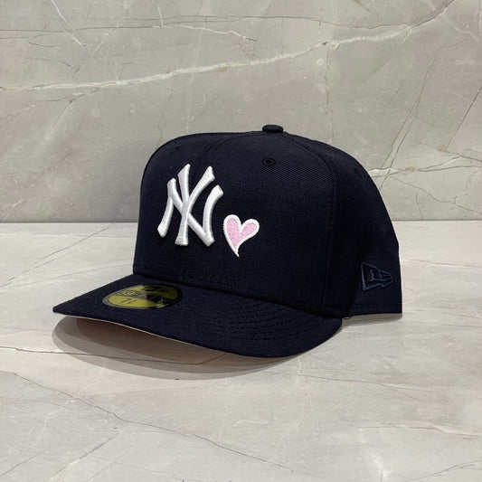 59FIFTY NY YANKEES NAVY HEAT ROSADO