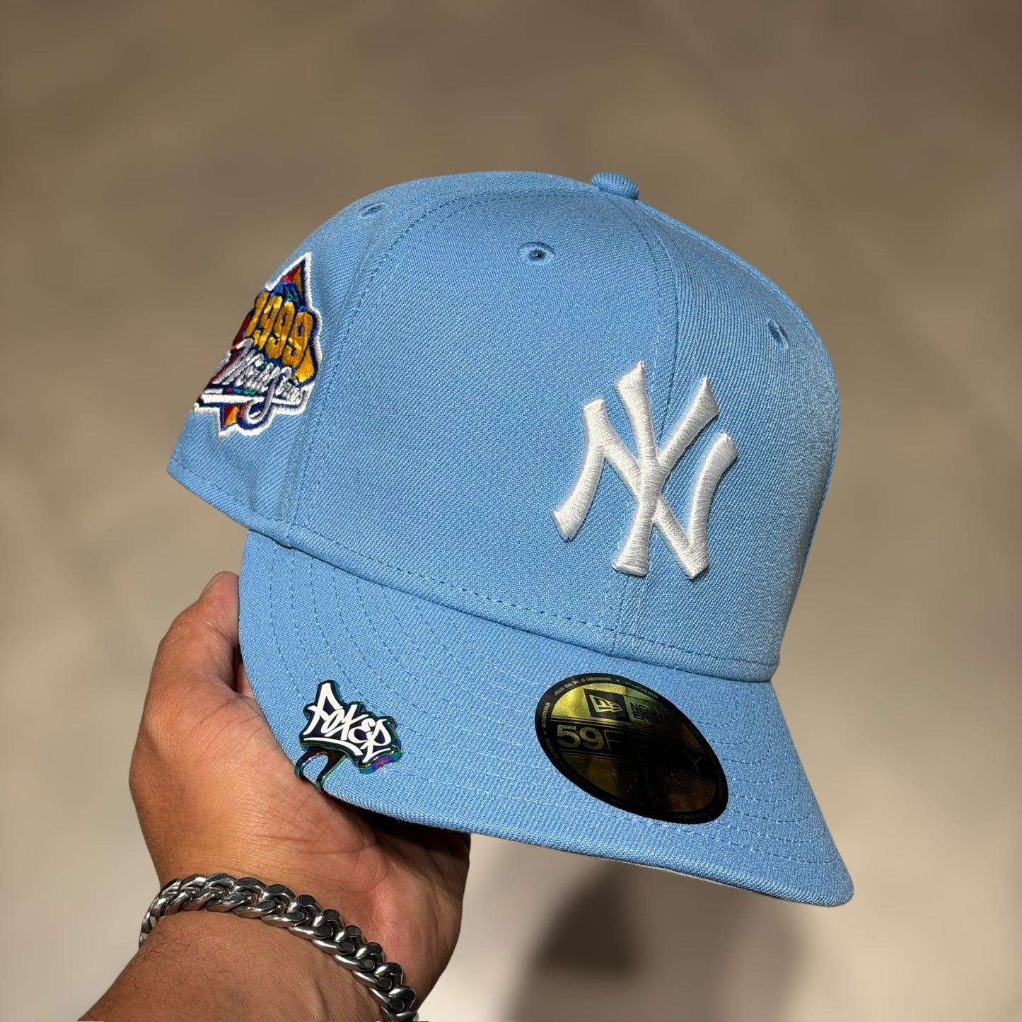 59FIFTY NY YANKEES SKYBLUE LOGO WS 1999