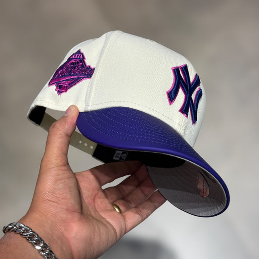 9FIFTY COLOR CHANGING NY YANKEES BEIGE PURPLE VISOR WS 1996