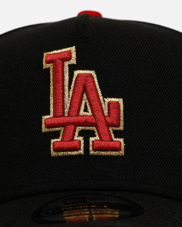 9FORTY A FRAME LA DODGERS BLACK RED LOGO