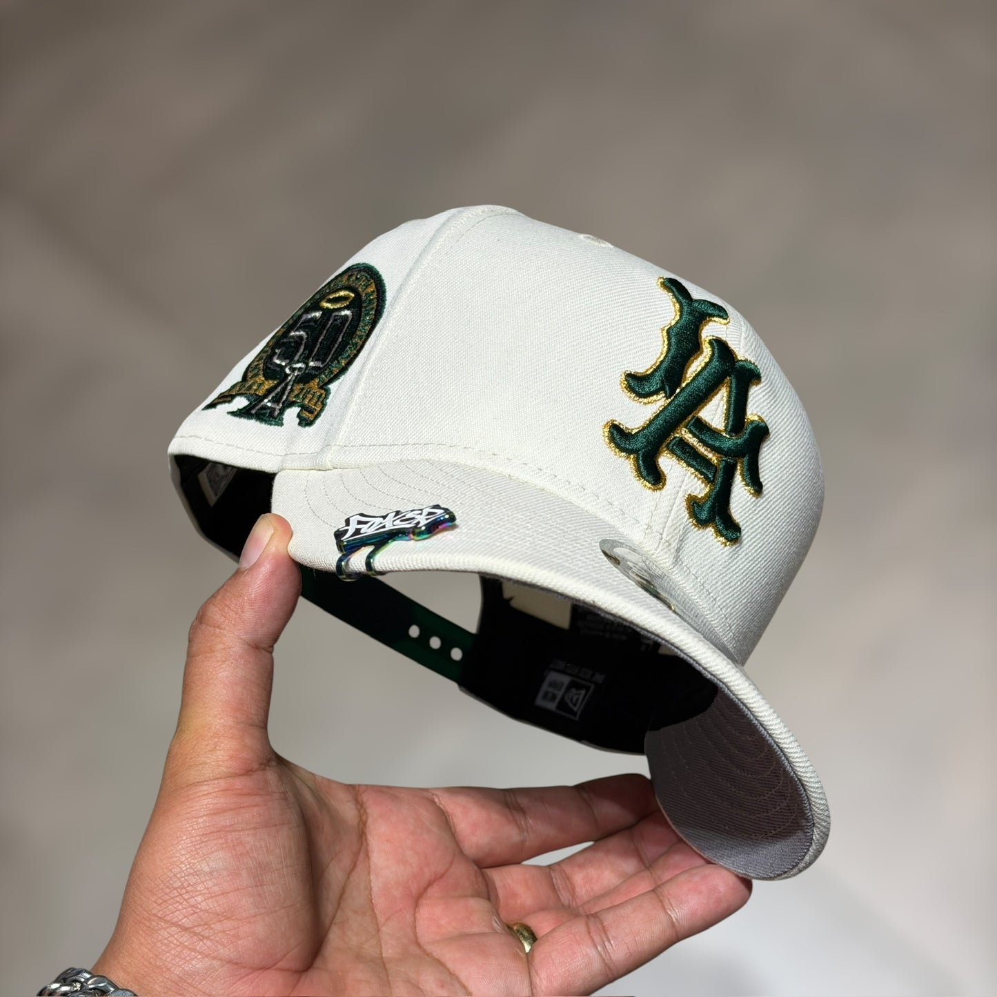 9FIFTY LA DODGERS BEIGE GREEN LOGO 50TH