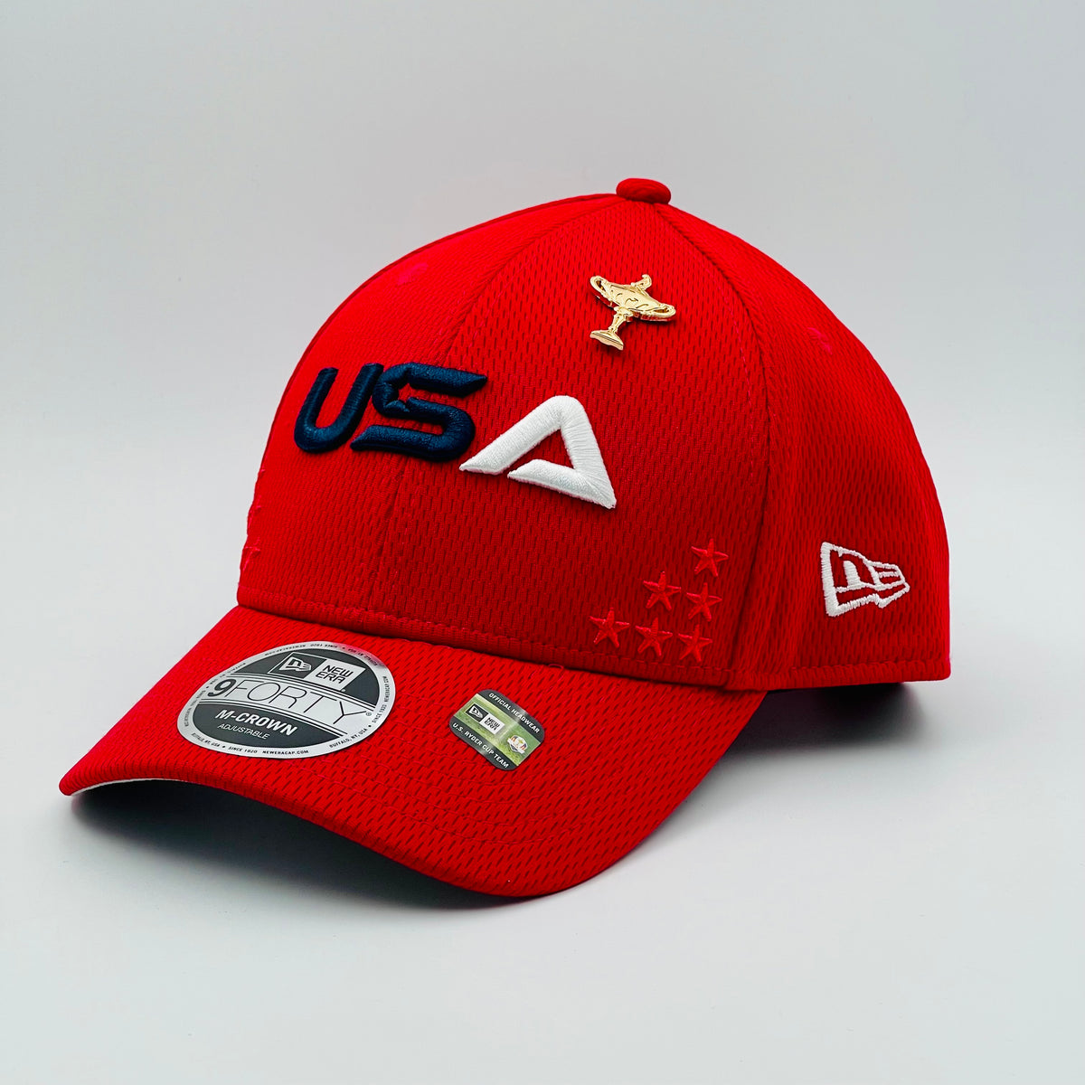 9FORTY CROWN USA RED + PIN METÁLICO