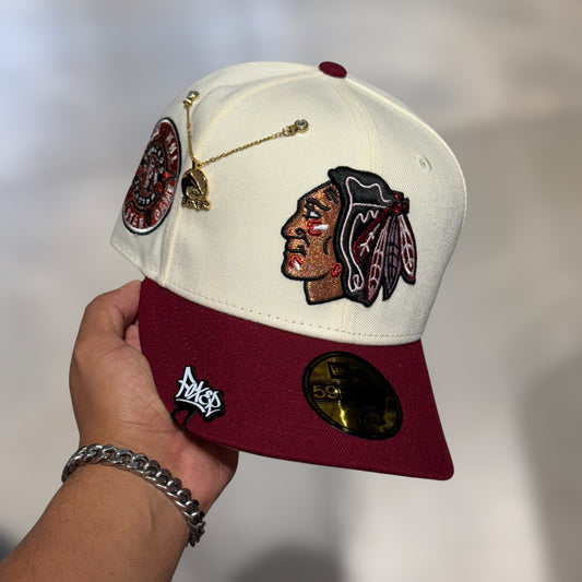 59FIFTY CHICAGO BLACKHAWKS BEIGE VINO