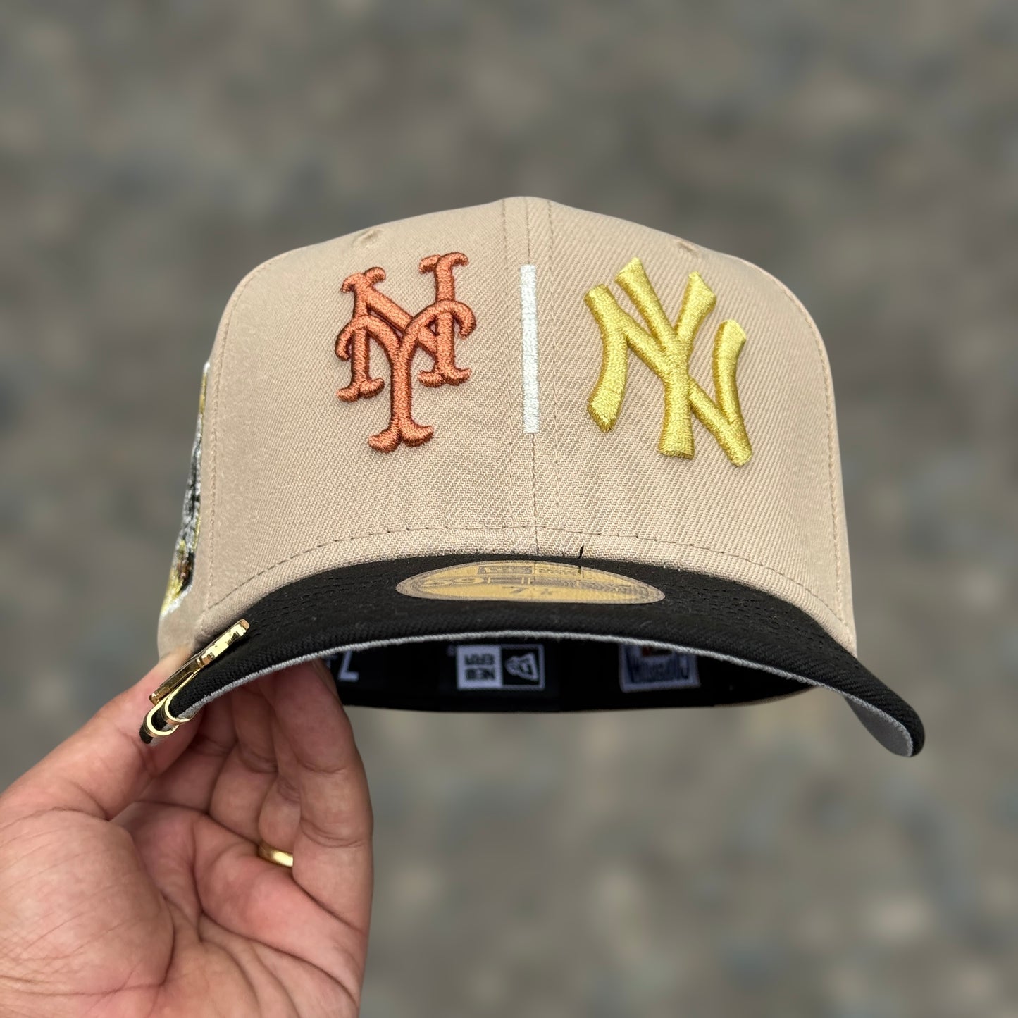 59FIFTY NY METS&YANKEES KHAKY BLACK VISER SUBWAY 2000