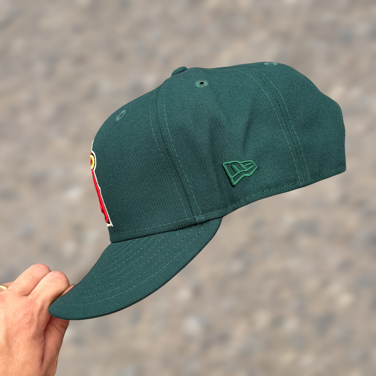 9FIFTY ANGELS DARK GREEN RED LOGO