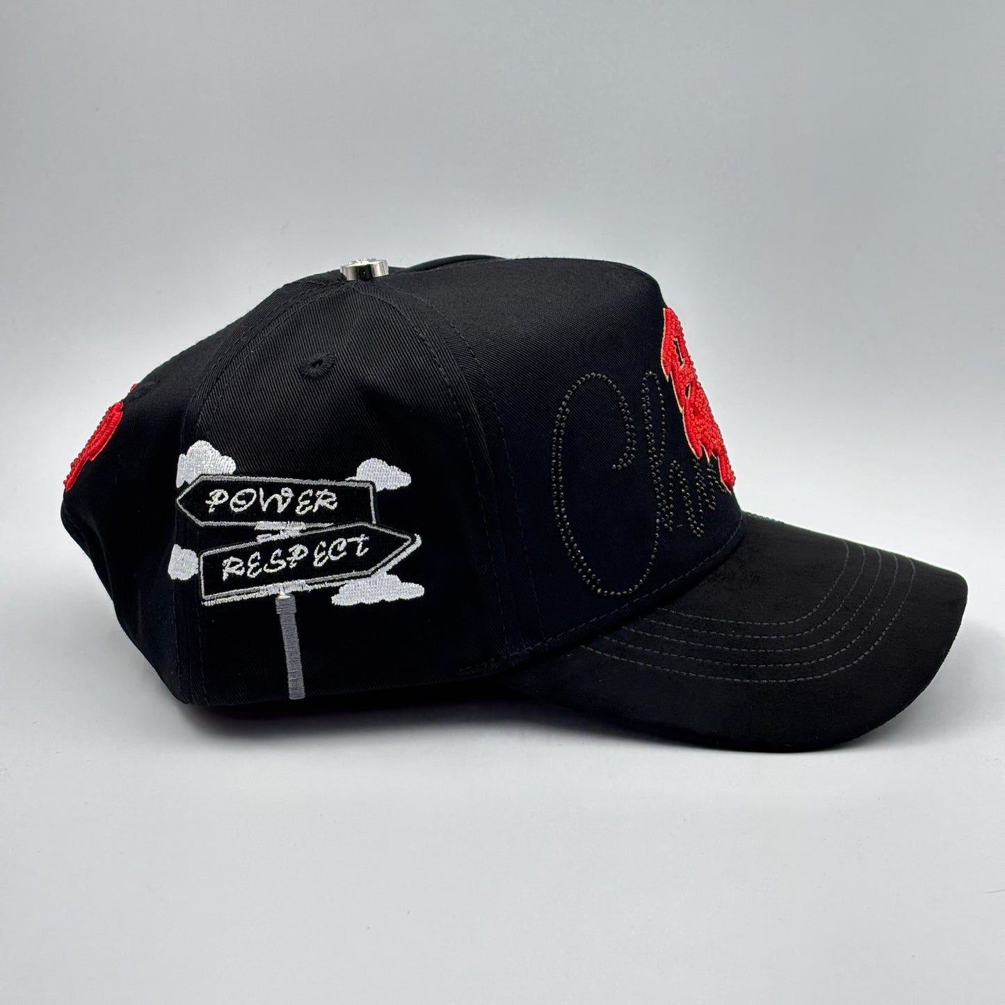 BELICA CAP FANS WHITE SOX BLACK RED LOGO
