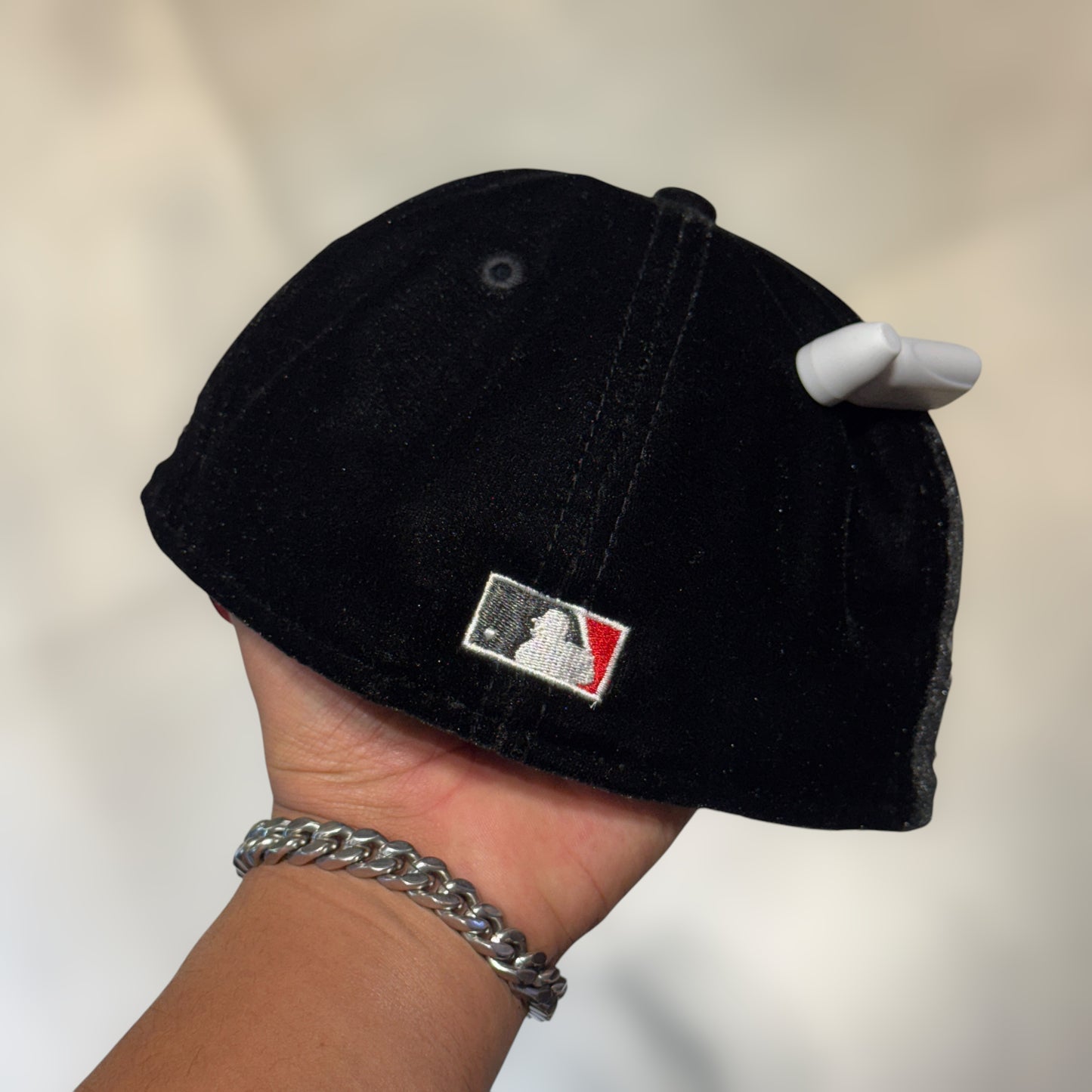 59FIFTY NY YANKEES BLACK TERCIOLELO RED LOGO WS 1999