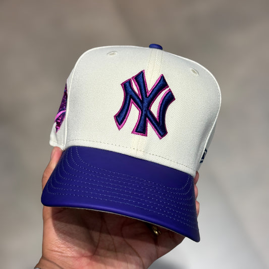 9FIFTY COLOR CHANGING NY YANKEES BEIGE PURPLE VISOR WS 1996