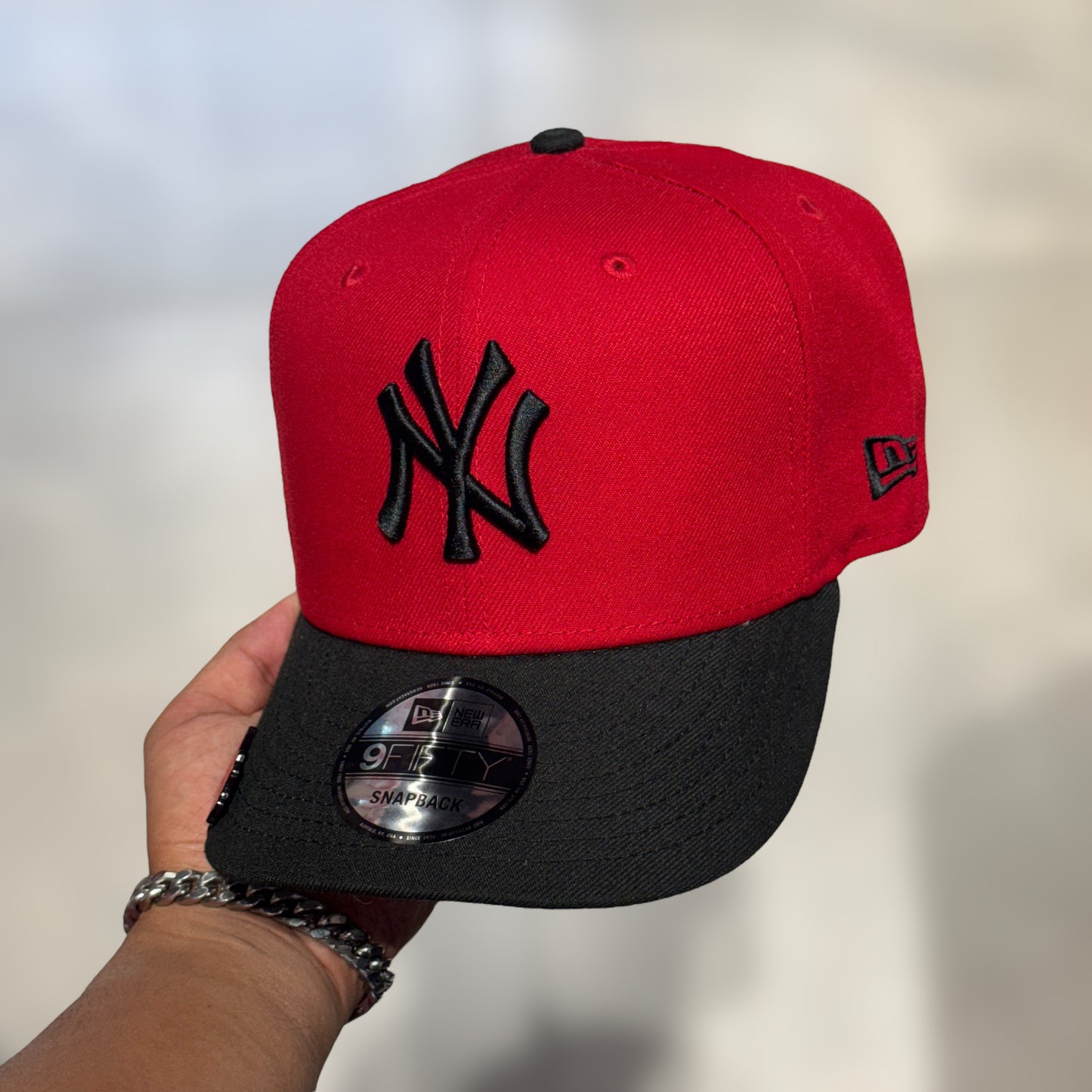 9FIFYY NY YANKEES RED BLACK VISOR