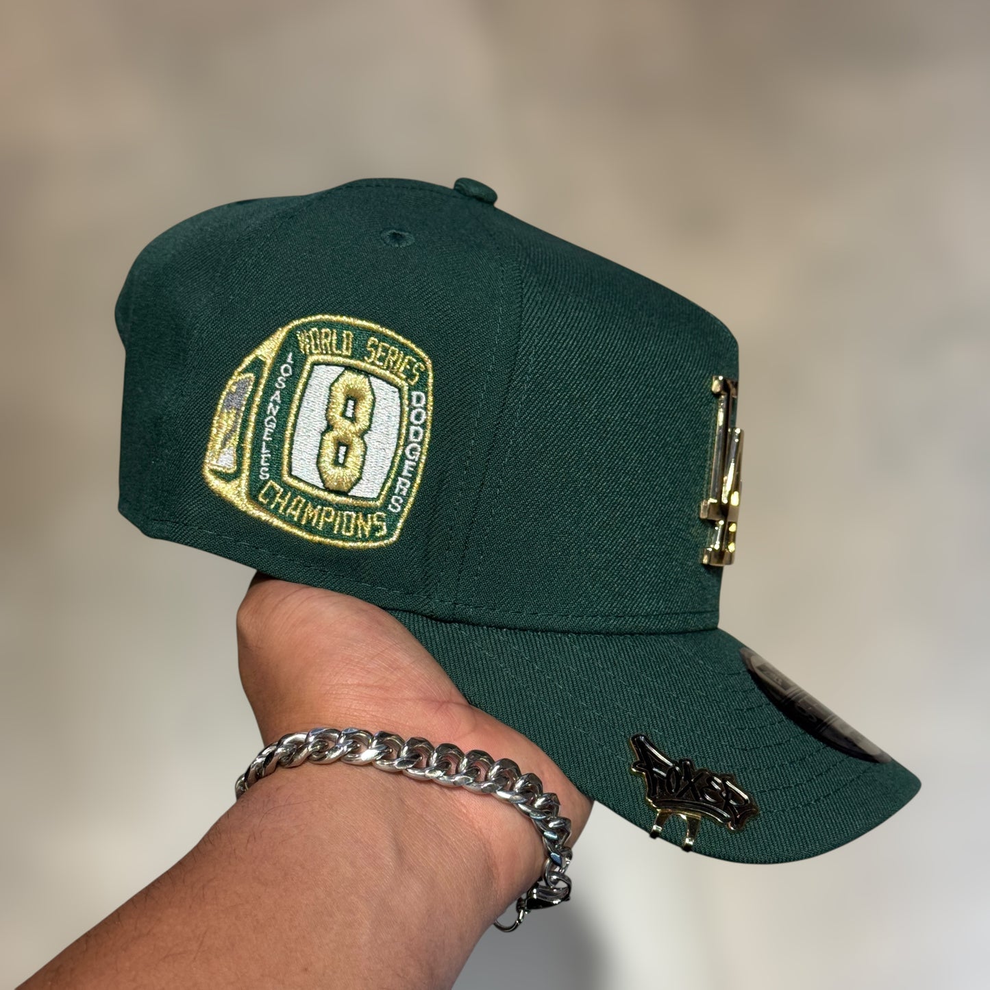9FIFTY METALLIC LA DODGERS DARK GREEN GOLD LOGO