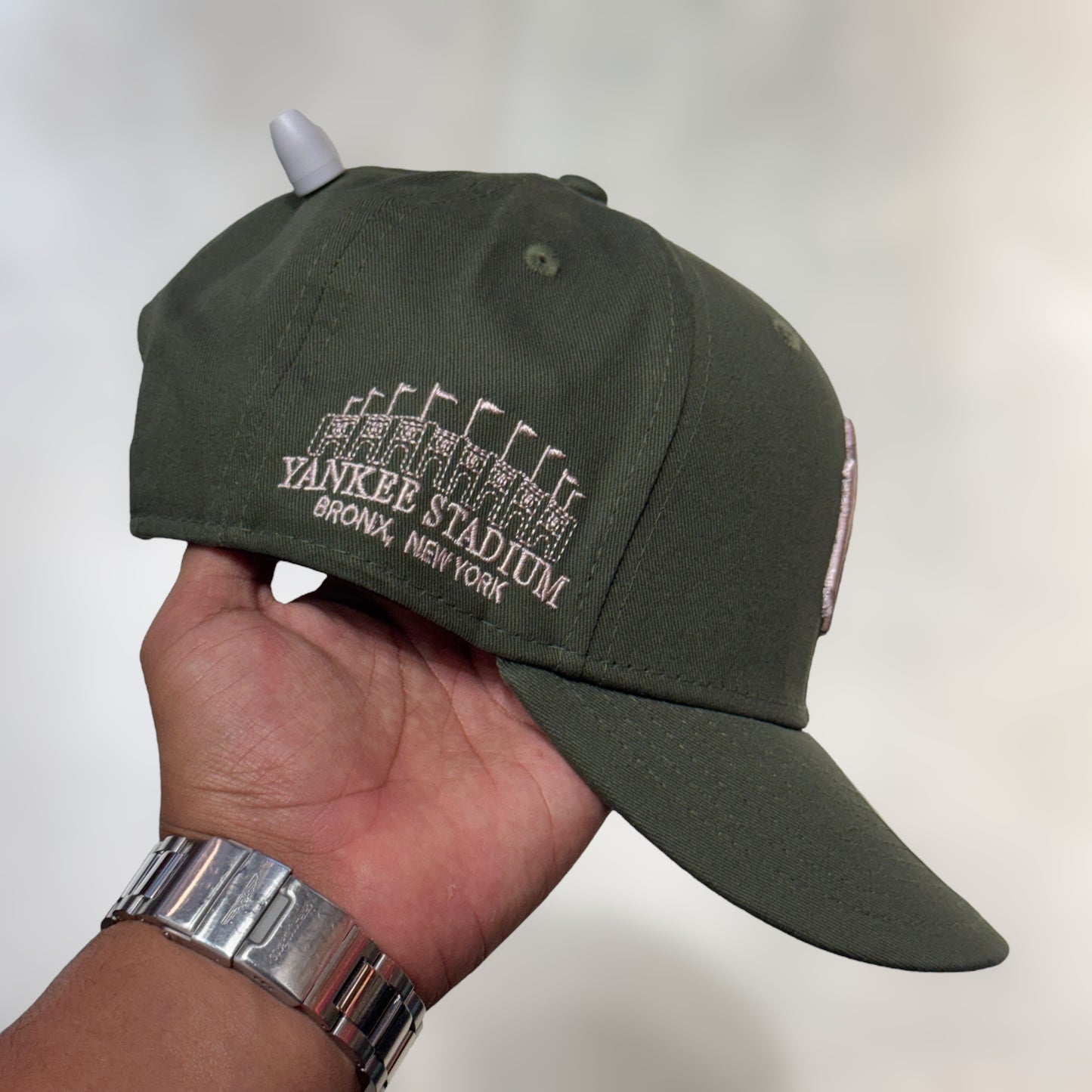 9FIFTY NY YANKEES GREEN UNSERVISOR ROSE PATCH