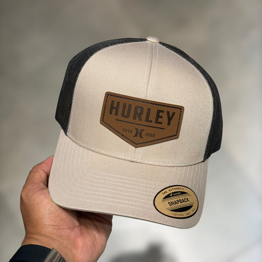 Hurley beige brown logo