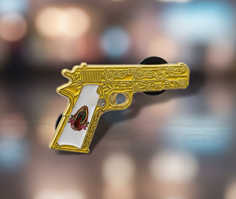 PIN METALICO PISTOLA VIRGEN DE GUADALUPE