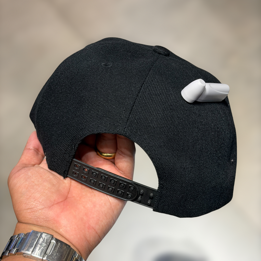 GORRA NEGRA PLANA llana para bordados