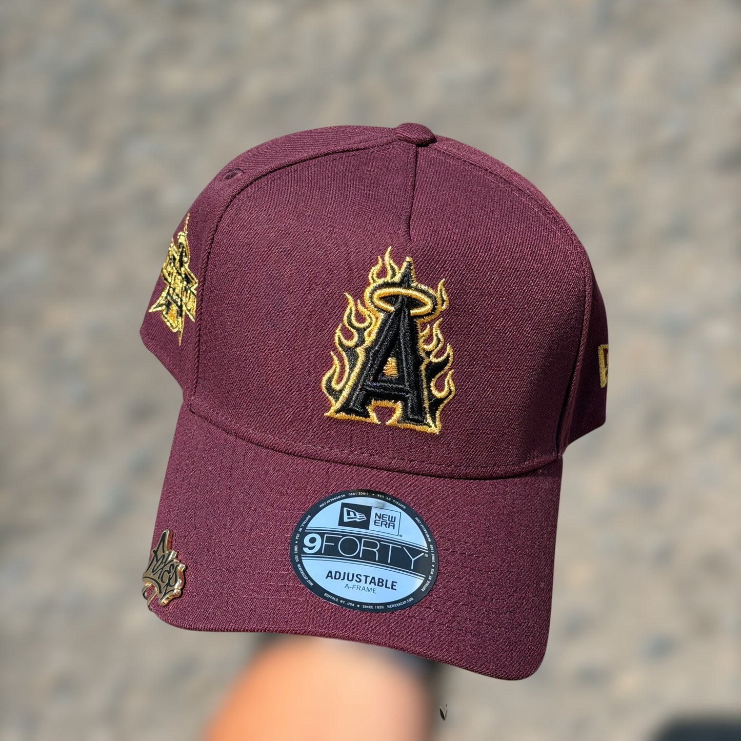 9FORTY ANGELS FLAMES BURGUNDY