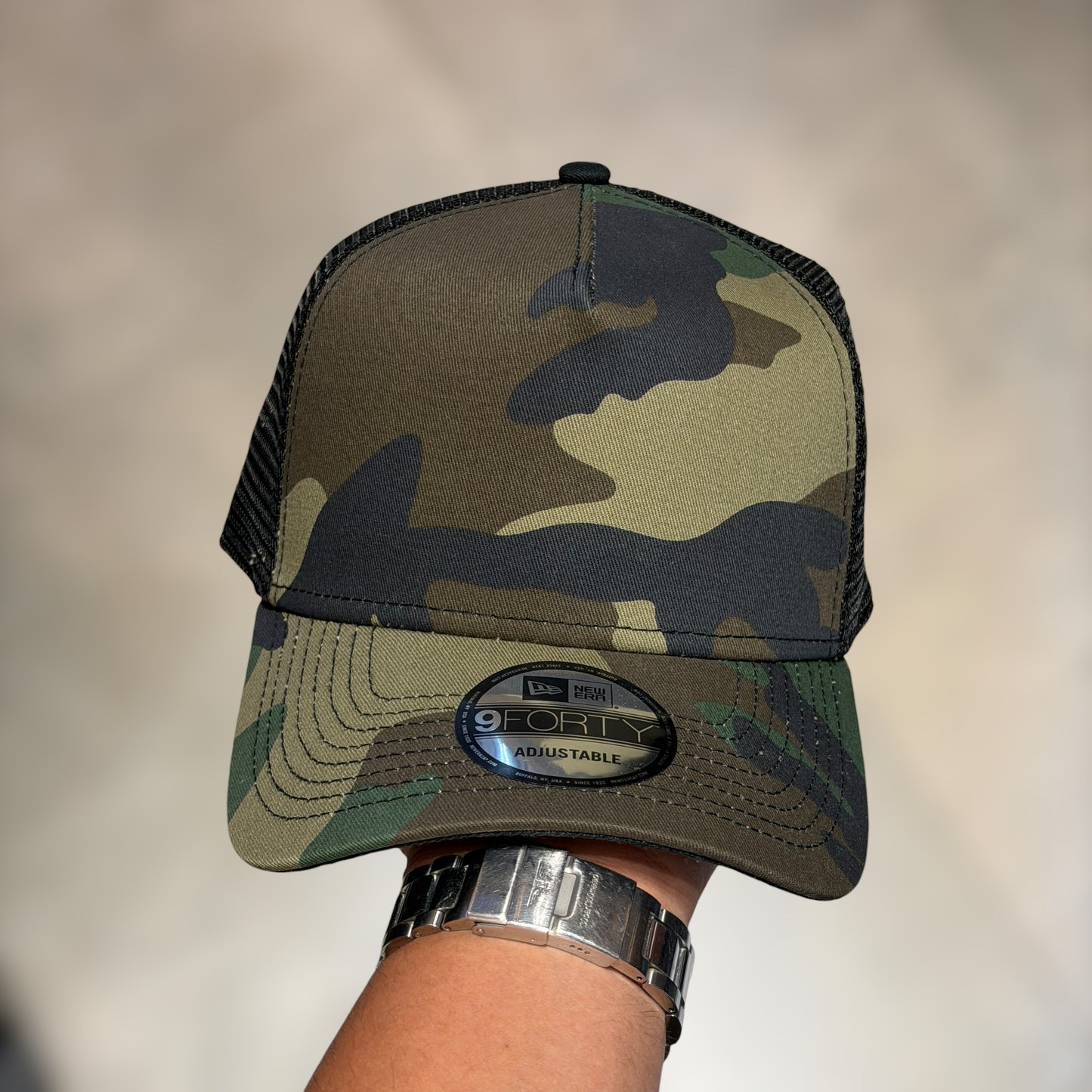 New Era 9FORTY Camo llana para bordados