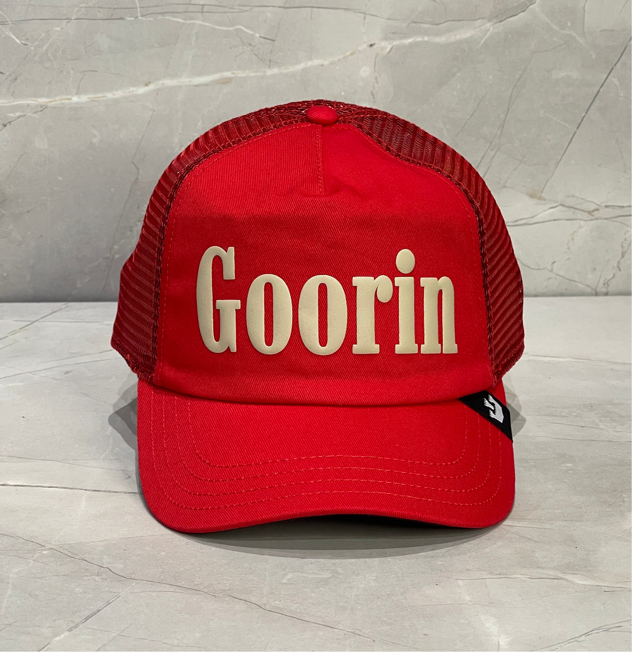 GOORIN BROS RED LETTER CREAM LOGO