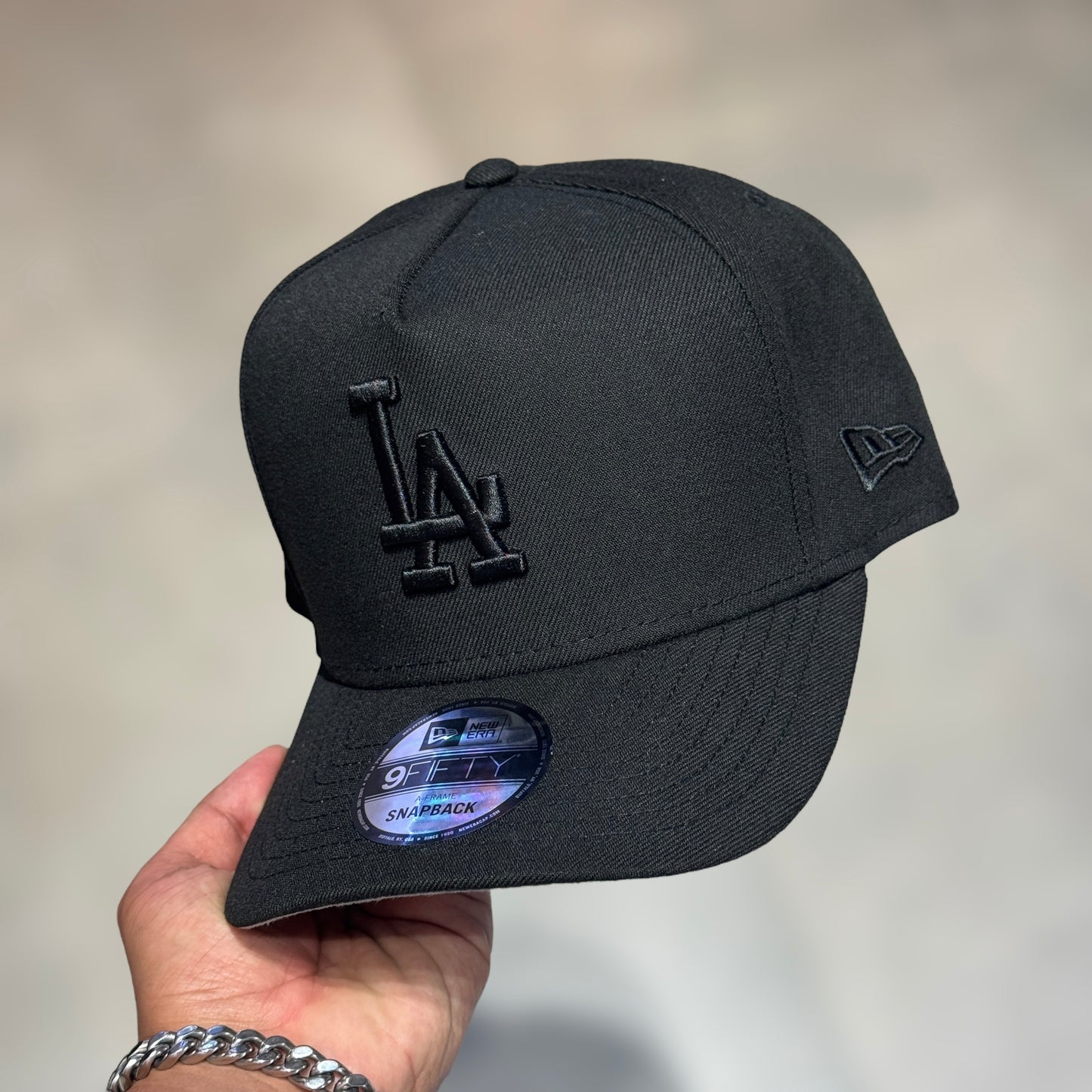9FIFTY AFRAME “LA” DODGERS BLACK ON BLACK