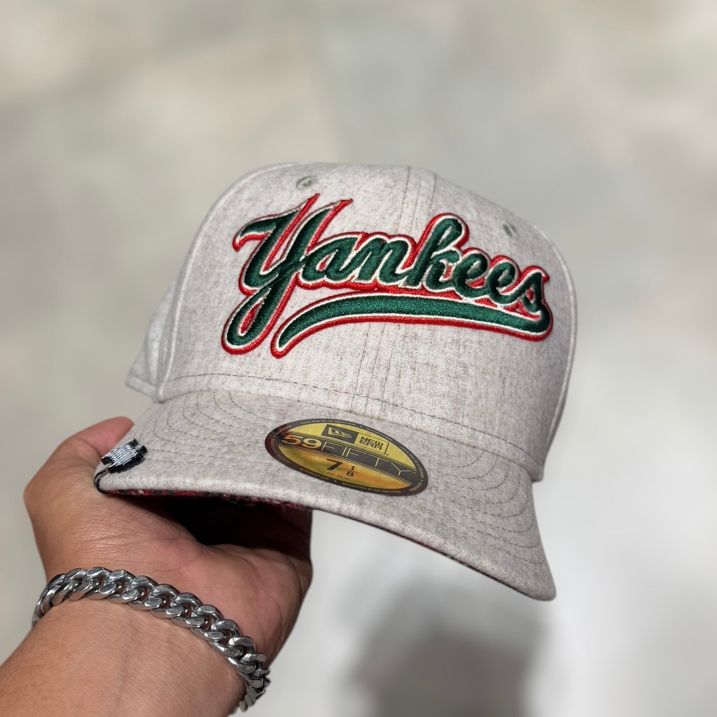 59FIFTY YANKEES LETTER LOGO BEIGE UNDERVISOR FIELTRO