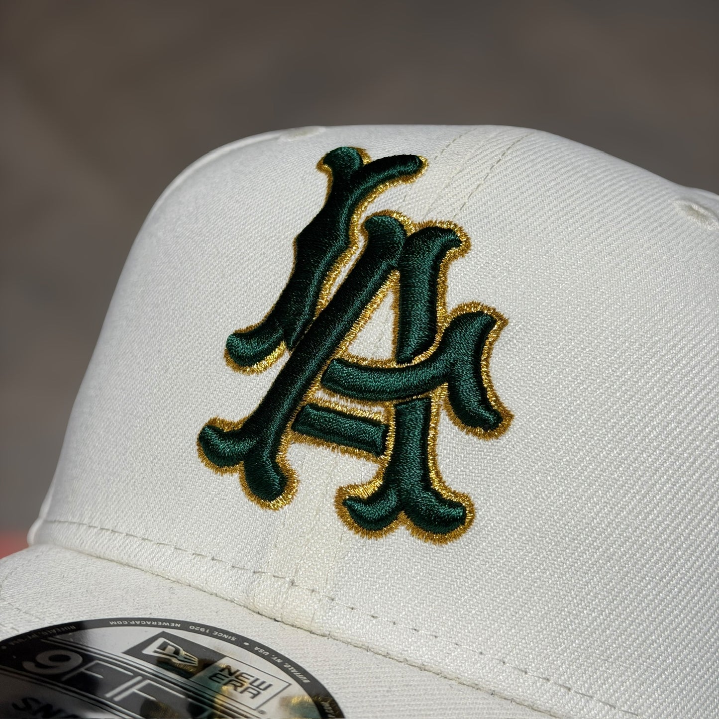 9FIFTY LA DODGERS BEIGE GREEN LOGO 50TH