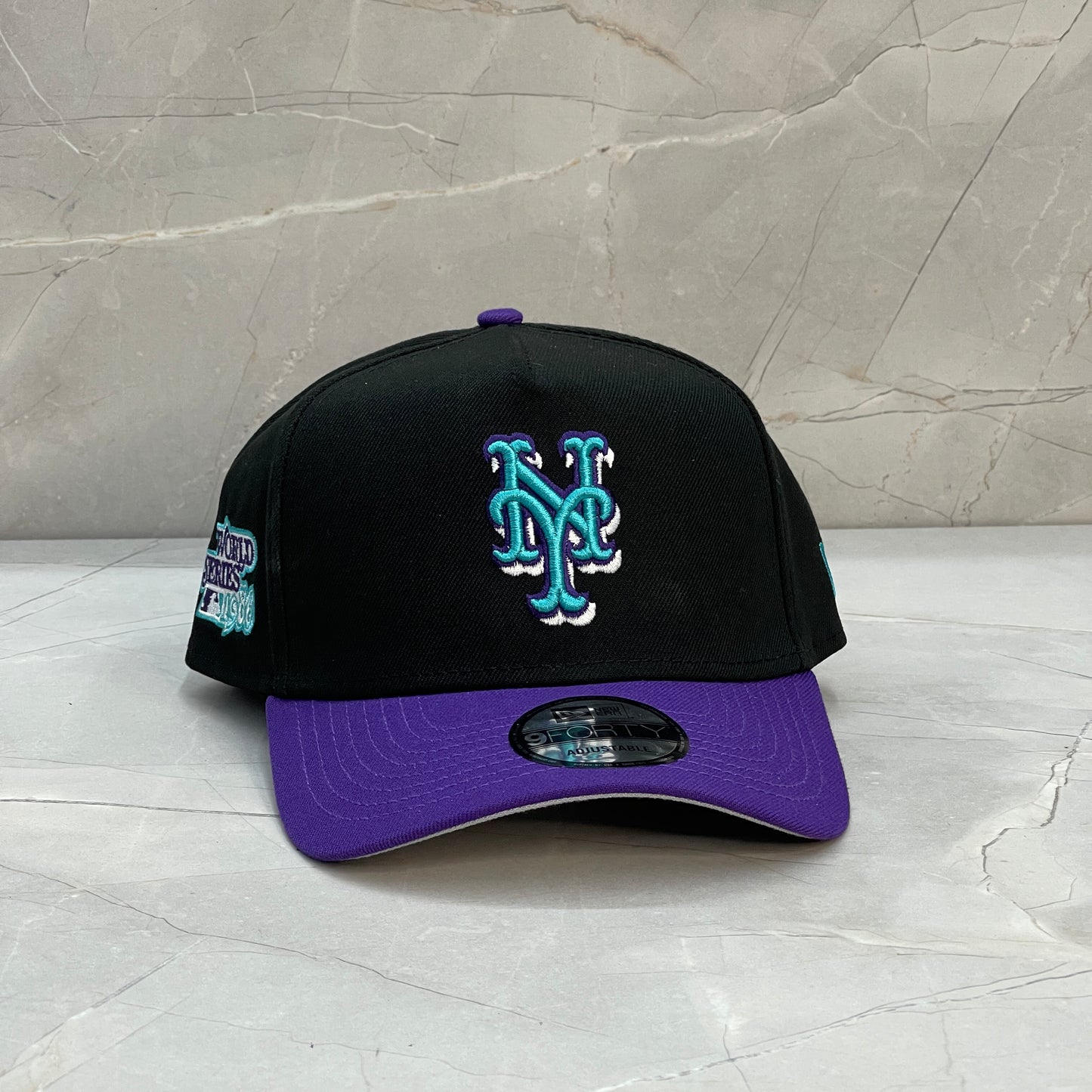 9FORTY A-FRAME NY METS BLACK PURPLE WS 1986
