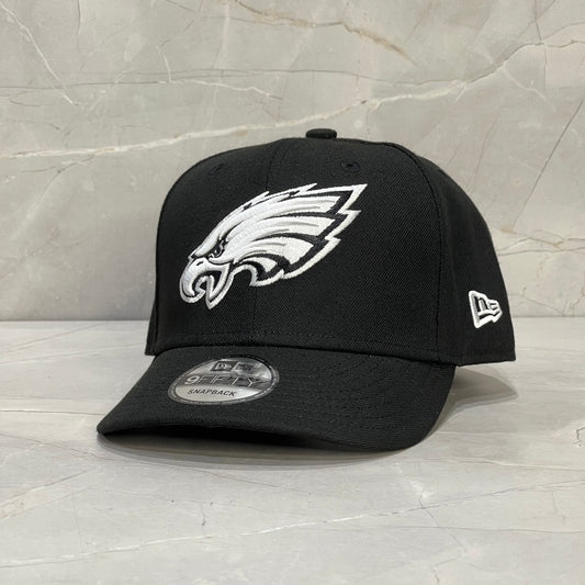 9FIFTY NEW ERA PHILADELPHIA EAGLES BLACK WHITE LOGO