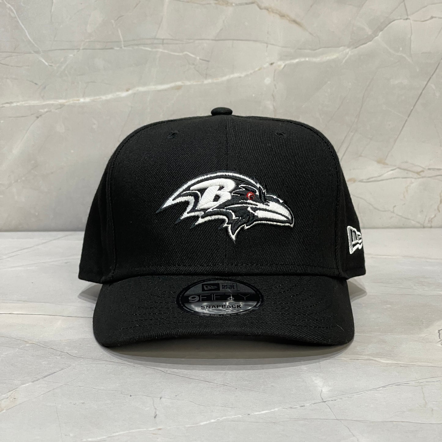 9FIFTY NEW ERA BALTIMORE RAVENS BLACK B&W RED EYE