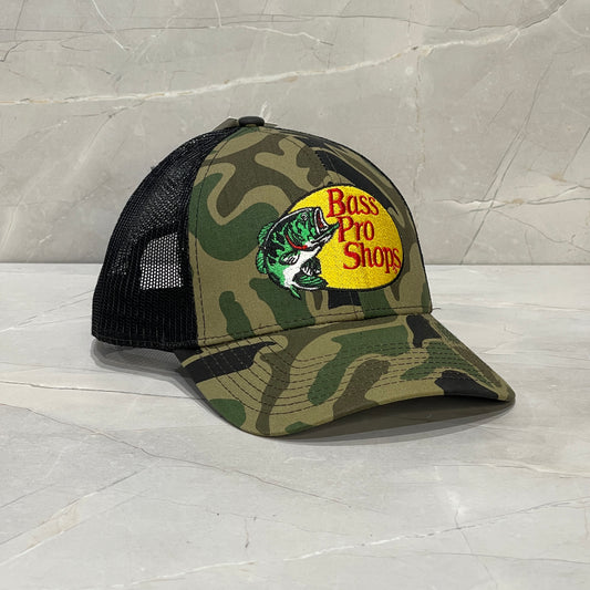 BASSPROSHOPS GREEN/BLACK CAMO LOGO BORDADO