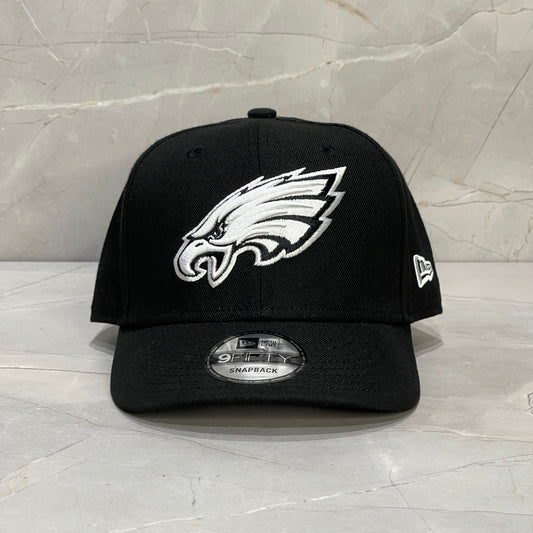 9FIFTY NEW ERA PHILADELPHIA EAGLES BLACK WHITE LOGO