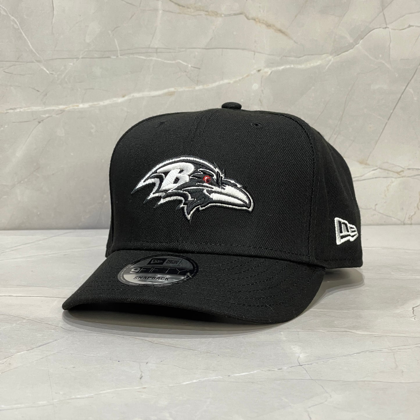 9FIFTY NEW ERA BALTIMORE RAVENS BLACK B&W RED EYE