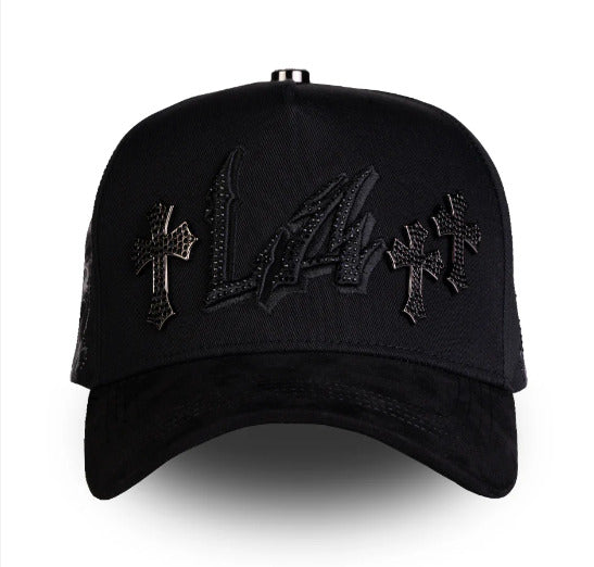 BELICA RICO HATS LA DODGERS BLACK ON BLACK CRUZ