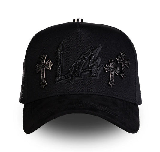 BELICA RICO HATS LA DODGERS BLACK ON BLACK CRUZ